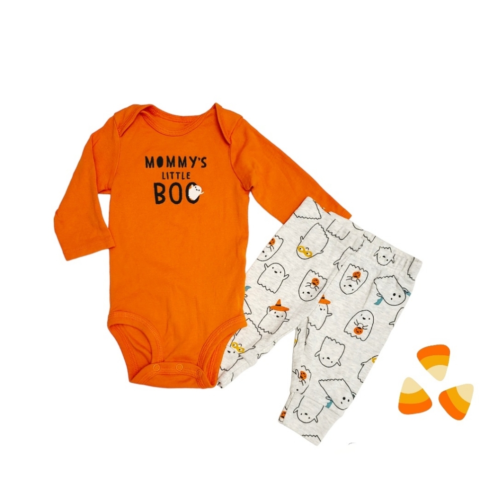 Just One You Carter's Baby Halloween Mommy's Little Boo Bodysuit Pants Set